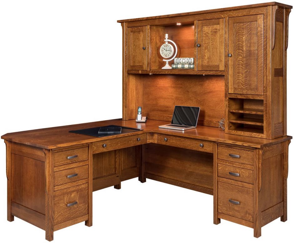 Mount Eaton Home Computer Desk with Hutch
