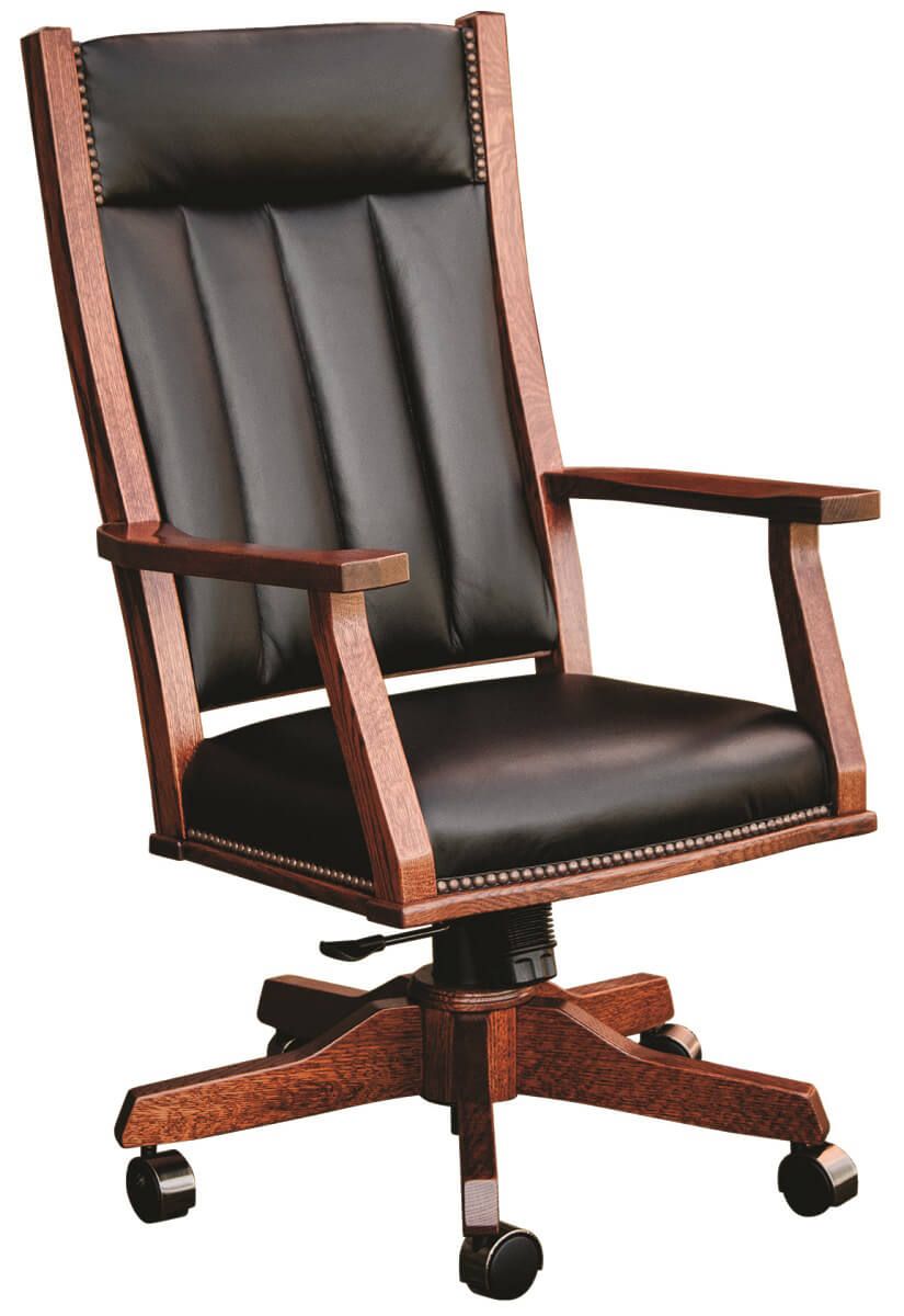 Amish Handcrafted Solid Wood Mission Office Chair