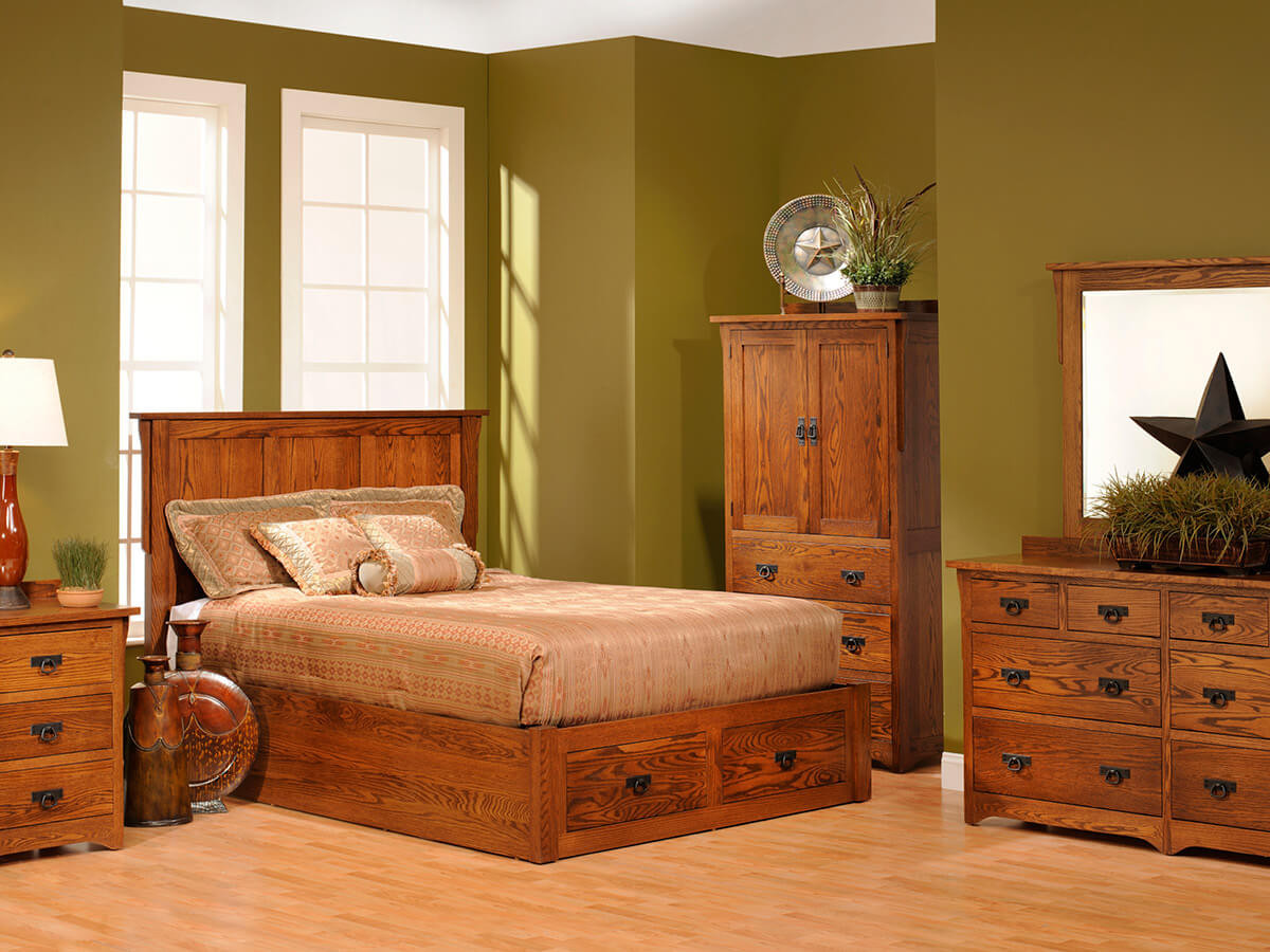 Barcelona Solid Wood Bedroom Furniture Set 