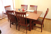 Picture of Gustav Dining Table and Saginaw Solid Wood Dining Chairs, reviewed by Christopher N.