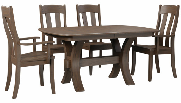 Trestle Dining Table with Leaf
