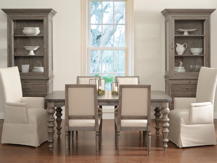 Gray Oak Kitchen and Dining Set