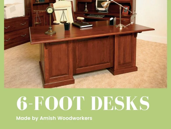 6-Foot Desks Made by Amish Woodworkers