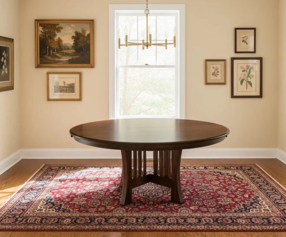 Round Pedestal Dining Table With Leaf: 12 Amish Designs for Everyday Seating and Guests