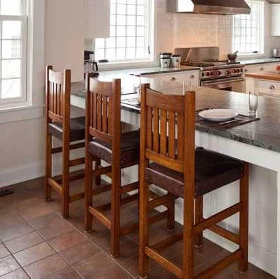 Mission Bar Stools Transform Arts & Crafts Home