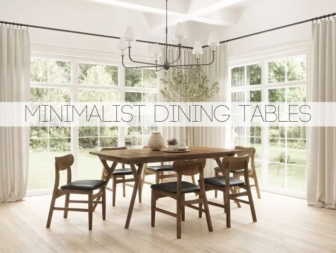 Minimalist Dining Tables Made From Solid Wood