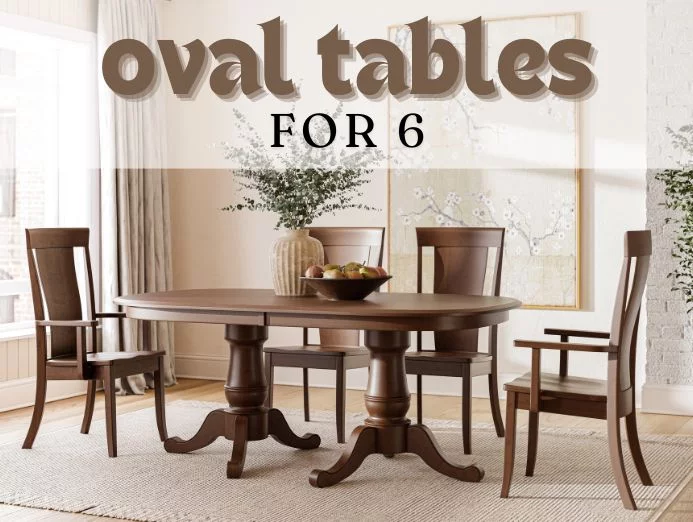 Oval Dining Tables for 6 Made From Solid Wood