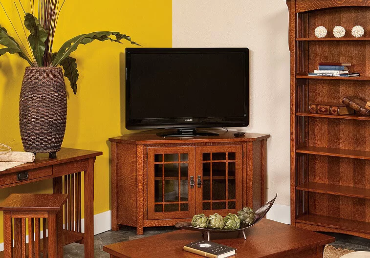 Solid Wood Corner TV Stands & Cabinets