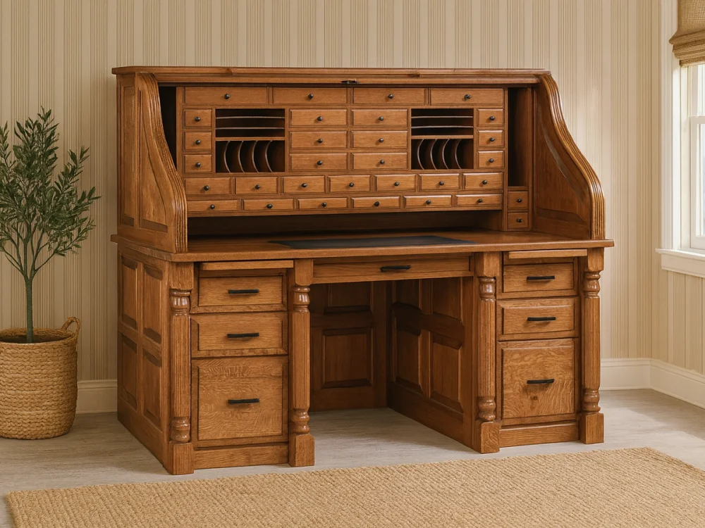 Solid White Oak Wood Desks