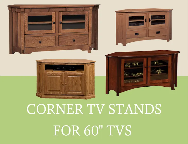 Best Corner TV Stands for a 60” TV: 13 Solid Wood Picks from Countryside Amish Furniture