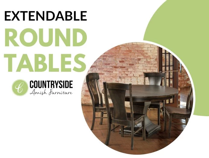 Round Extendable Dining Tables - 42” - 60”