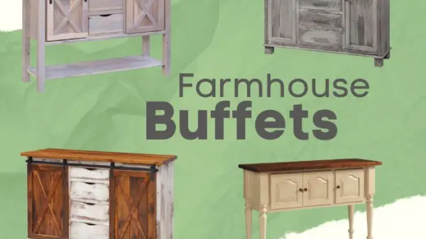 Farmhouse Sideboards and Buffets Made With Solid Wood