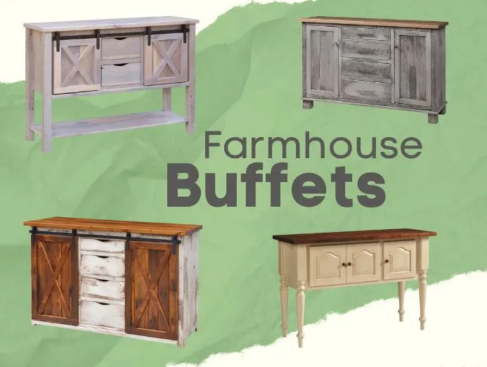 Farmhouse Sideboards and Buffets Made With Solid Wood