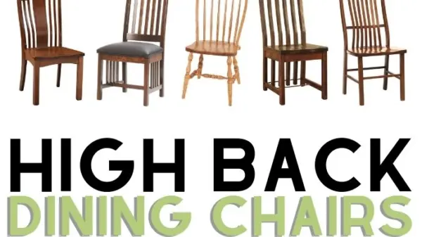 High Back Dining Chairs Made From Solid Wood