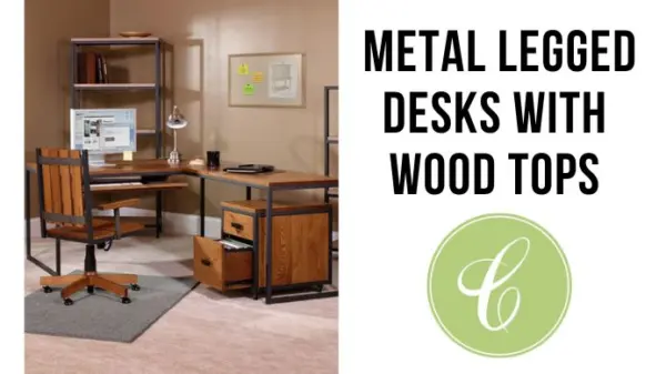 14+ Metal Legged Desks With Wood Tops by Amish