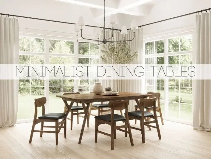 Minimalist Dining Tables Made From Solid Wood