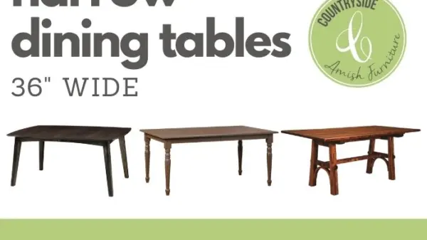 Narrow Dining Tables Made From Solid Wood