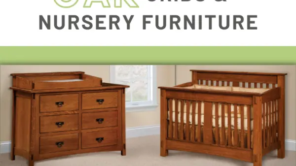 Red and White Oak Cribs and Nursery Furniture