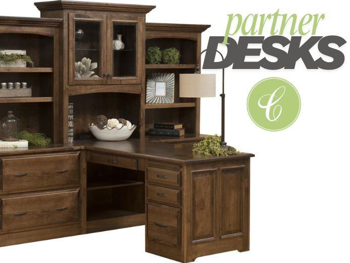 Partner Desks Made From Solid Wood