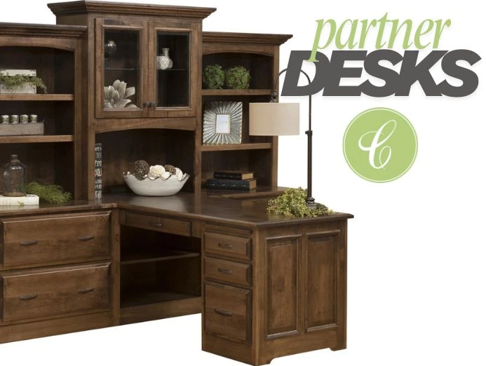 Partner Desks Made From Solid Wood