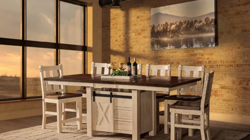 Rustic Wood Pub Tables Built for Gathering