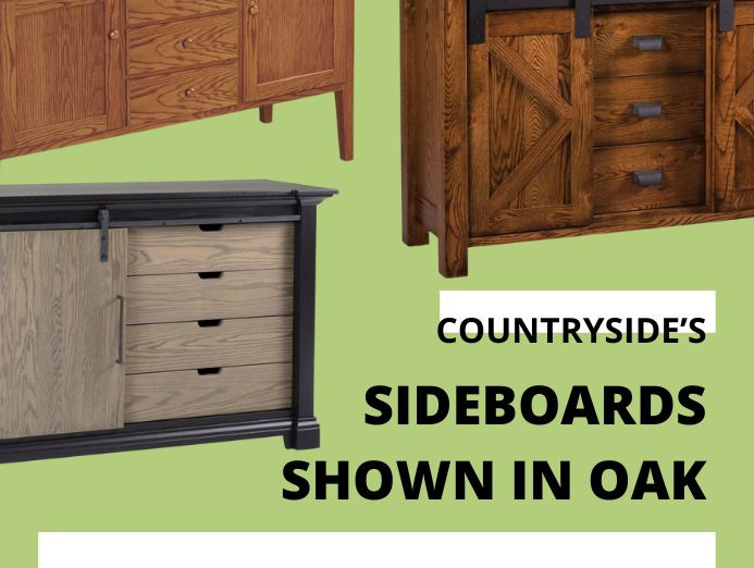 Sideboards and Buffets Shown in Oak - Contemporary & Traditional
