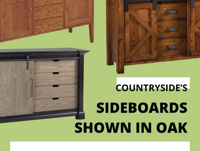 Sideboards and Buffets Shown in Oak