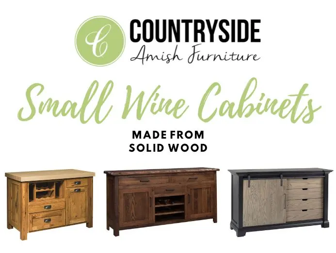 Small Wine Cabinets Made From Solid Wood