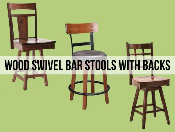 Wood Swivel Bar Stools With Backs