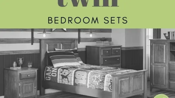 Solid Wood Twin Bedroom Sets With Dresser Storage for Adults