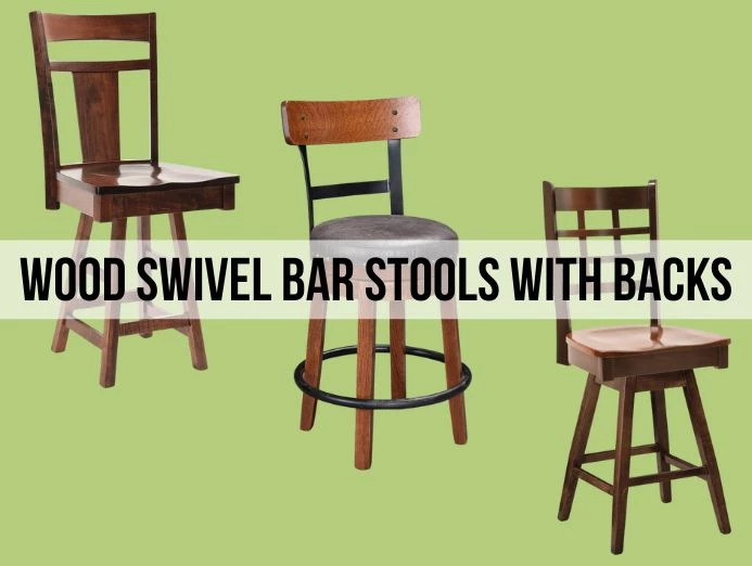 Wood Swivel Bar Stools With Backs