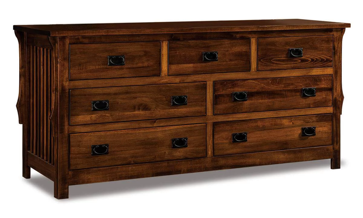 72 inch long dresser Amish Shaker 72" Nine Drawer Dresser