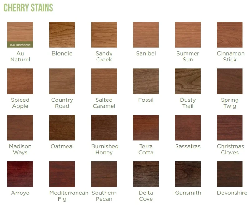 Hand-Rubbed Cherry Stains