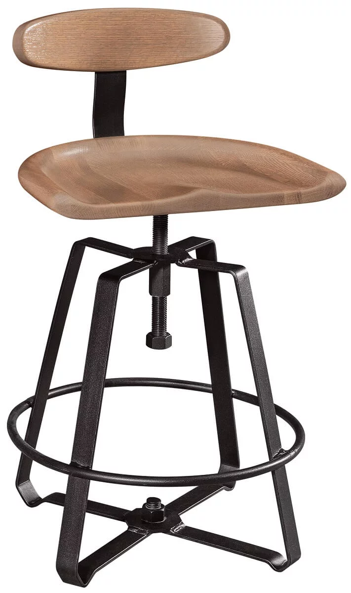 Jayden Iron Bar Stool with Back