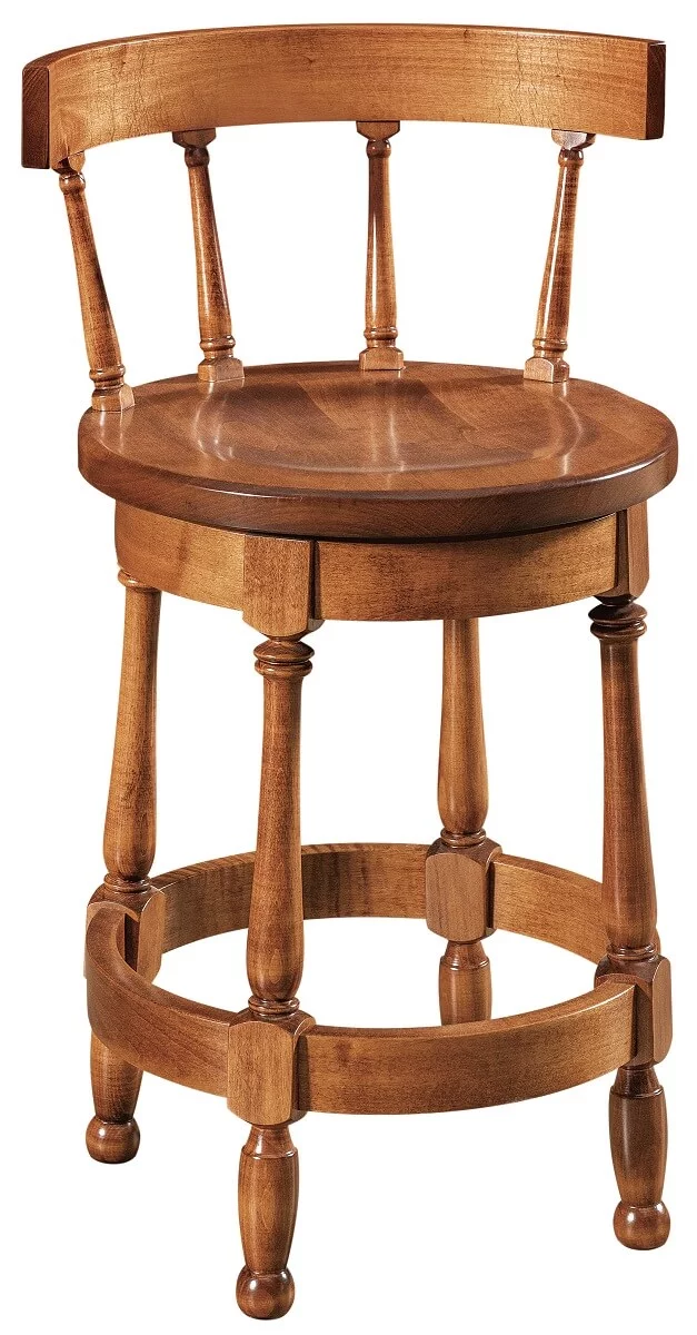 Pawnee Swivel Barstool with Back