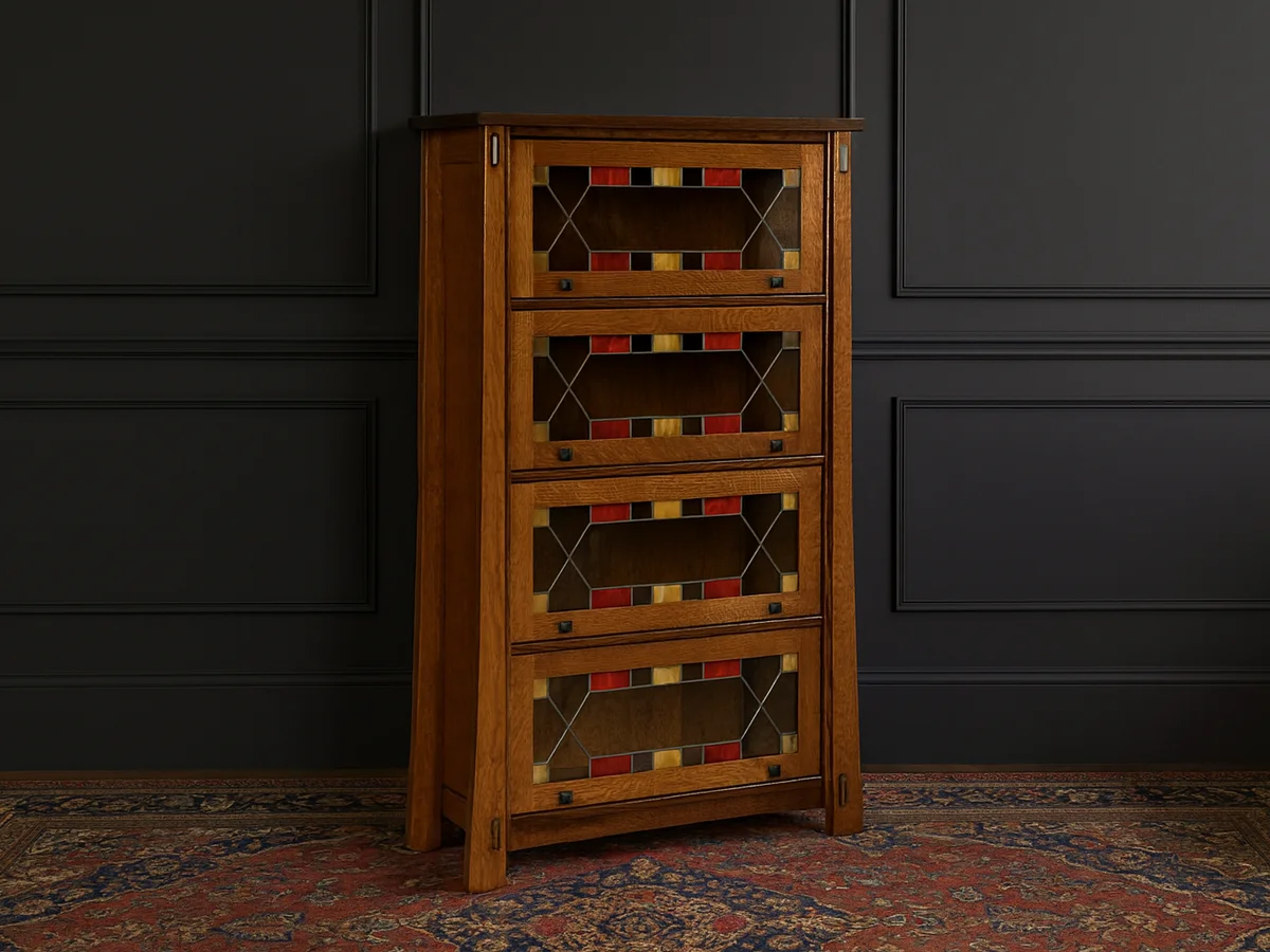 Tahari Barrister Bookcase With Leaded Glass
