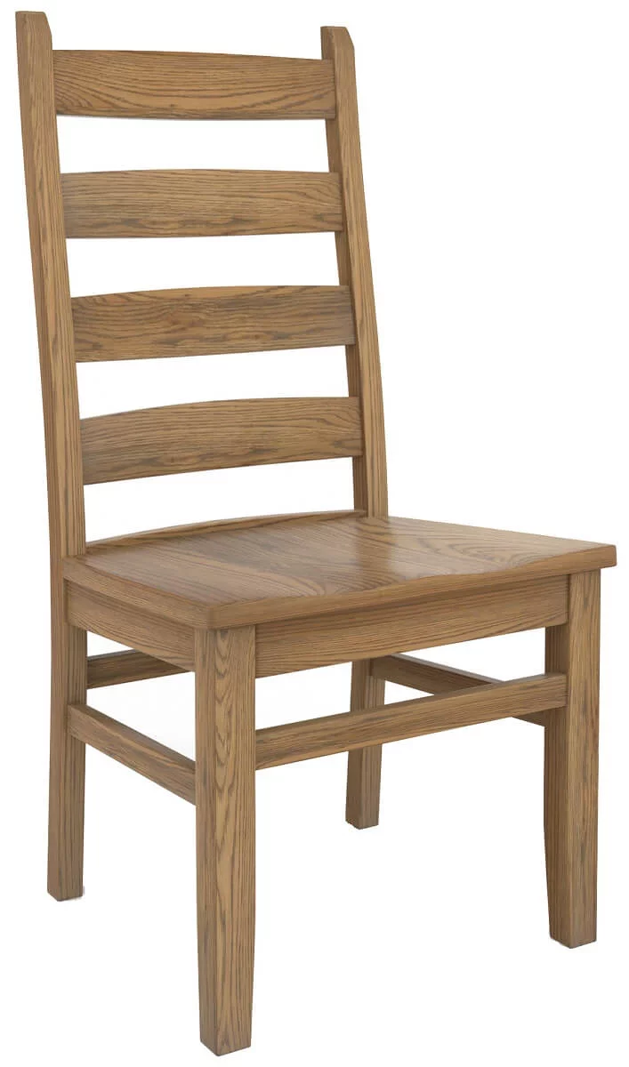A Farmhouse style ladder back chair