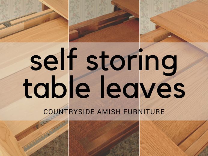 Self Storing Amish Table Leaves