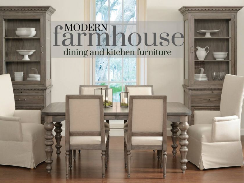 Modern Farmhouse Dining And Kitchen, Modern Farmhouse Dining Room Table And Chairs