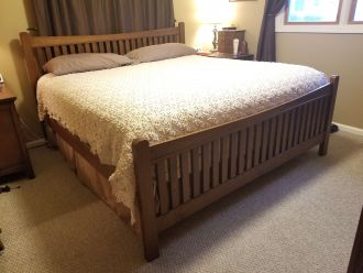 Stain Samples Help Design Perfect Bed