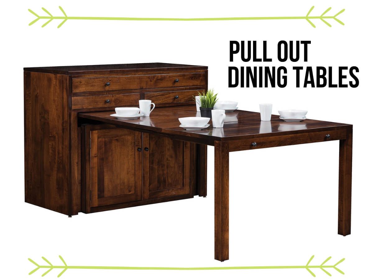 pull out dining room tables