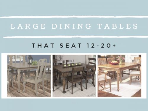 Large Dining Tables 12 20 Seats, Amish Made Dining Room Table Sets