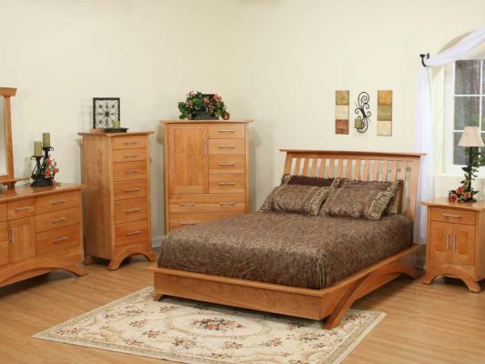 Neo Solid Wood Modern Bedroom Furniture Set