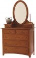 Cascade Locks Dressing Chest with Oval Mirror

