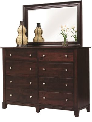 High dresser shown with mirror

