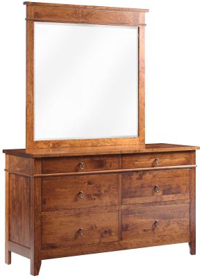 Sonoran Mirror Dresser in Rustic Cherry 
