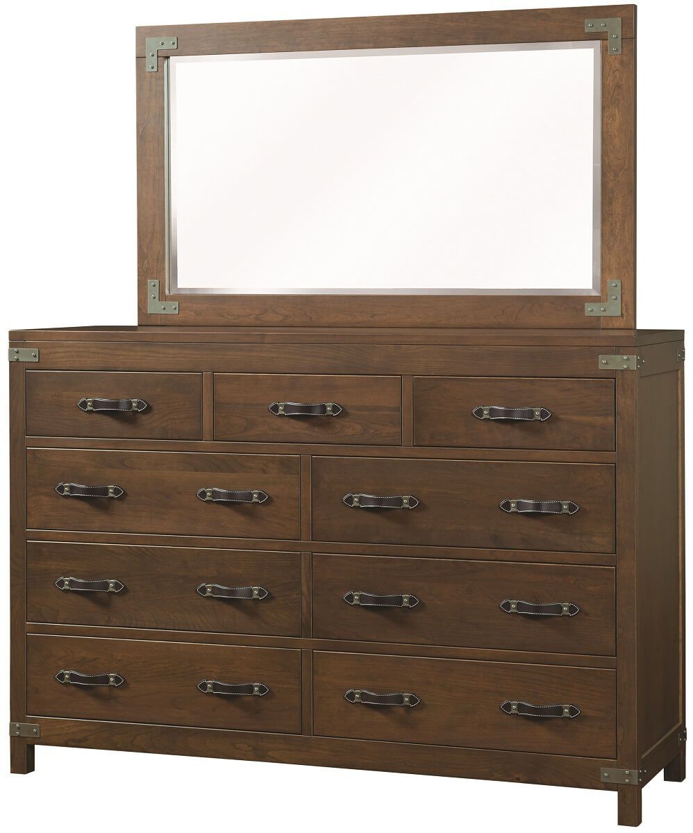 Bureau Grand Mirror Nautical Dresser Countryside Amish Furniture