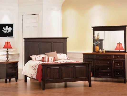 Melrose Amish Storage Panel Bed Countryside Amish Furniture