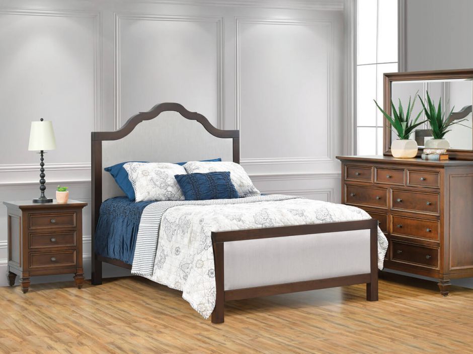 Sarasota Arched Upholstered Bed Countryside Amish Furniture