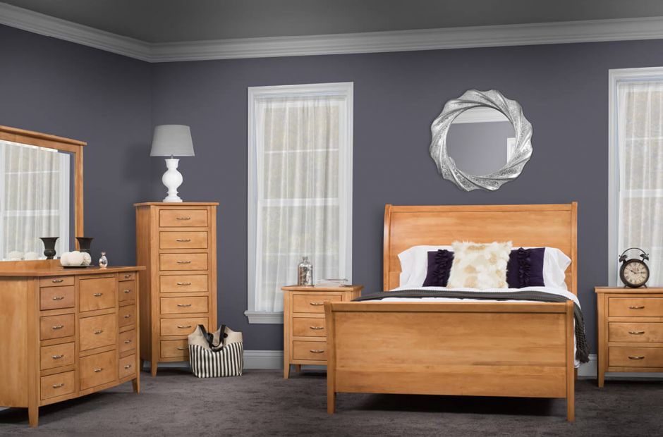 Avery Maple Sleigh Bedroom Set - Countryside Amish Furniture